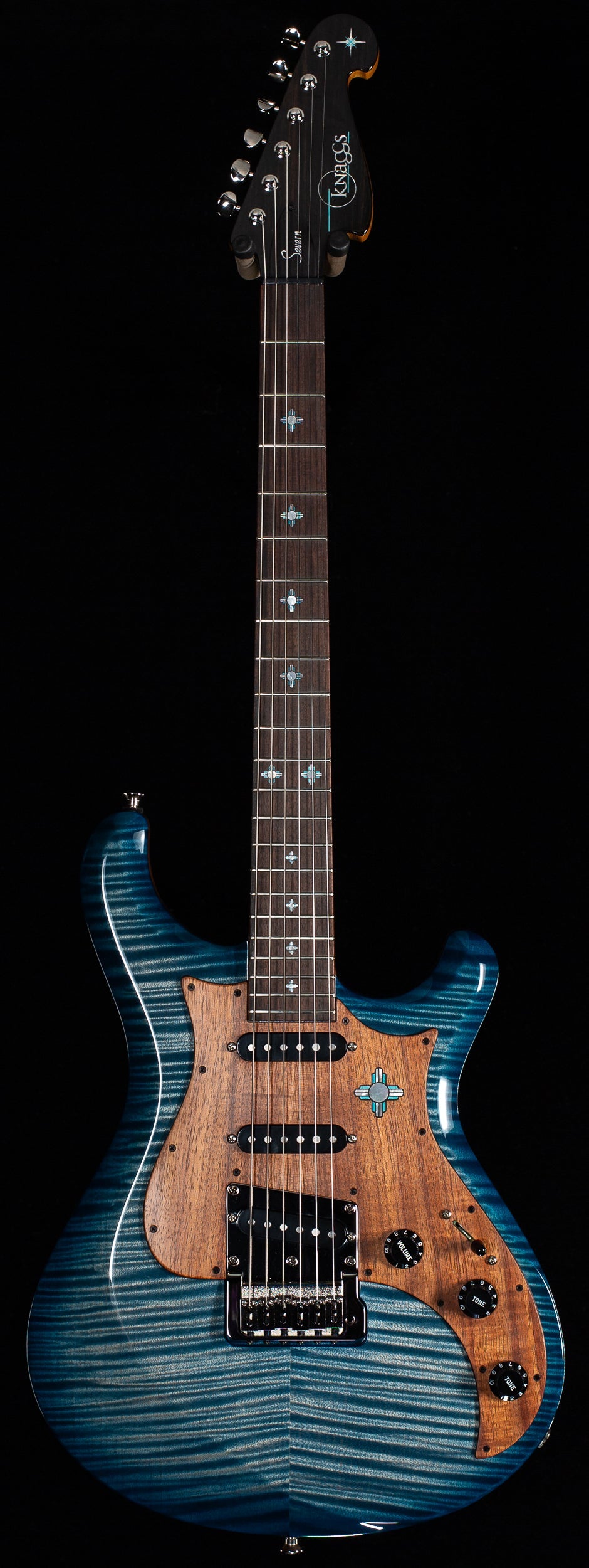 Knaggs Chesapeake Severn Trem SSS Turquoise BeachBurst 15th Anniversary "Navajo Sun" (588)