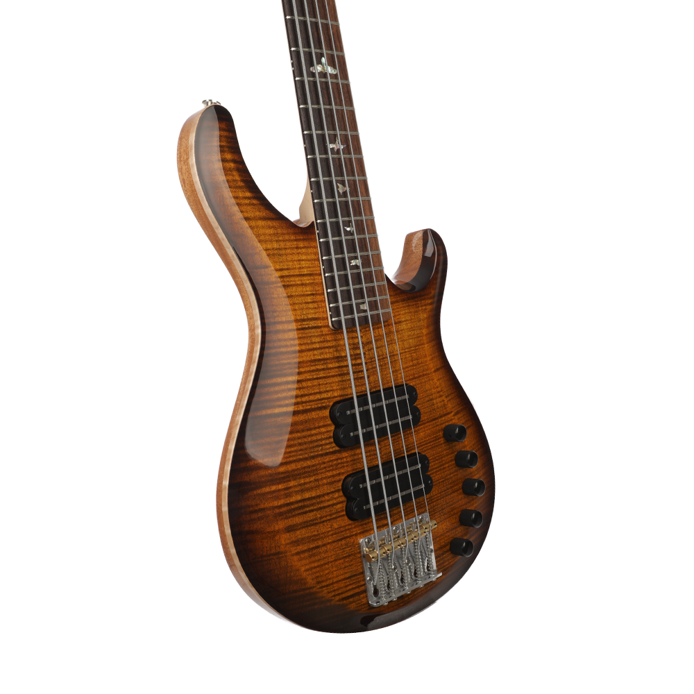 PRS Grainger 5-String Bass Guitar - Black Gold Burst, Natural Back