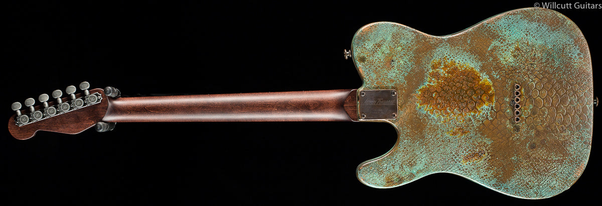 Trussart SteelCaster Titanic Green Snakeskin Engraved (080)
