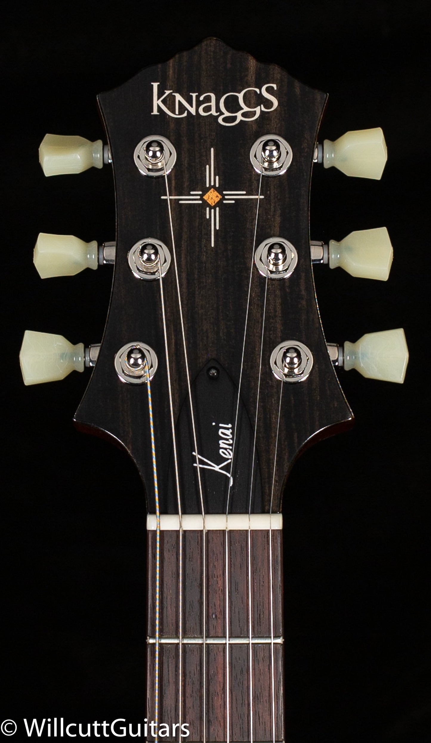 Knaggs Influence Kenai Blue GreenBurst w/Blue binding & T1 Maple top (615)