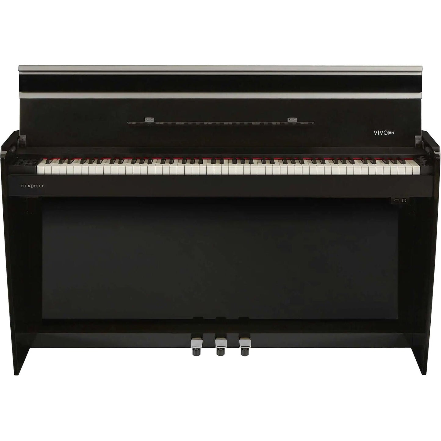 Dexibell VIVOH10BKP VIVO H10 Digital Upright Piano with Bench (Polished Black)