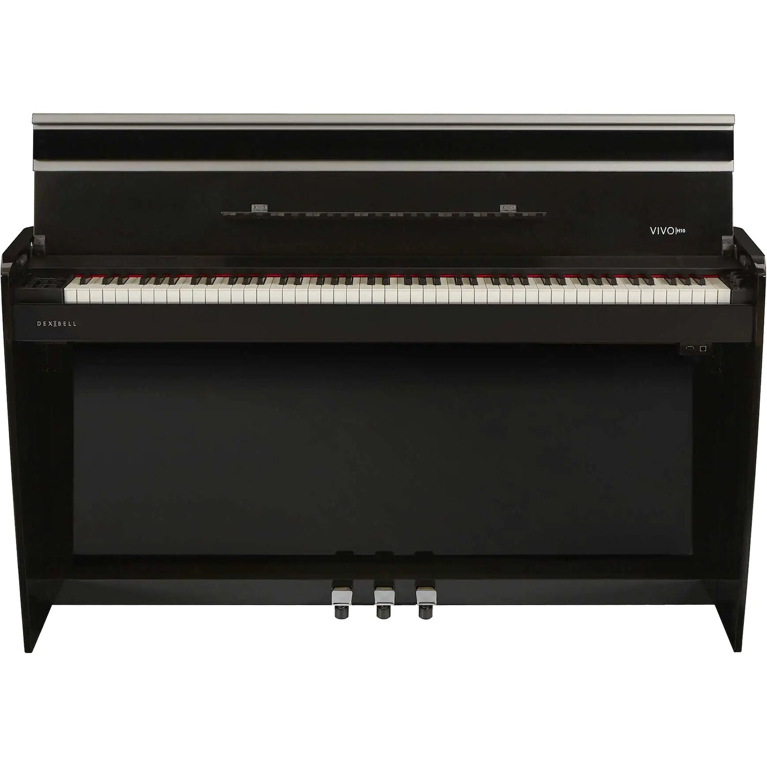 Dexibell VIVOH10BKP VIVO H10 Digital Upright Piano with Bench (Polished Black)