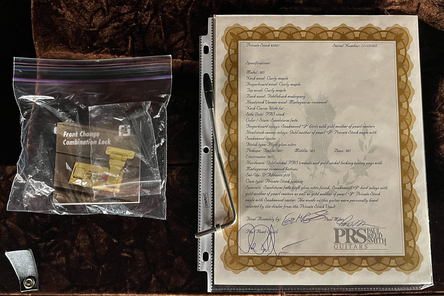 2011 PRS Private Stock #2901 305 Sandstorm Fade