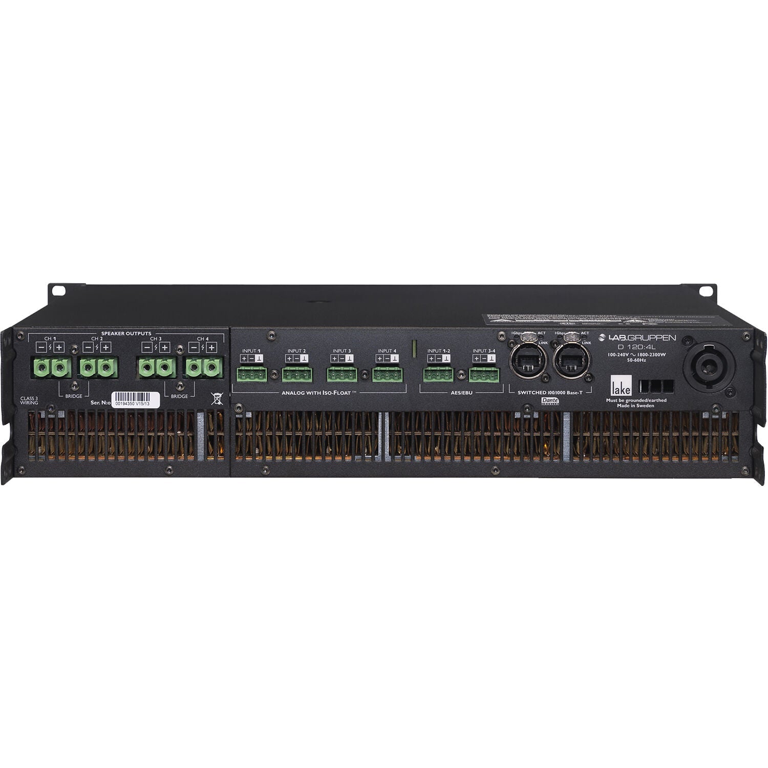 Lab Gruppen D120:4l power amp with networking