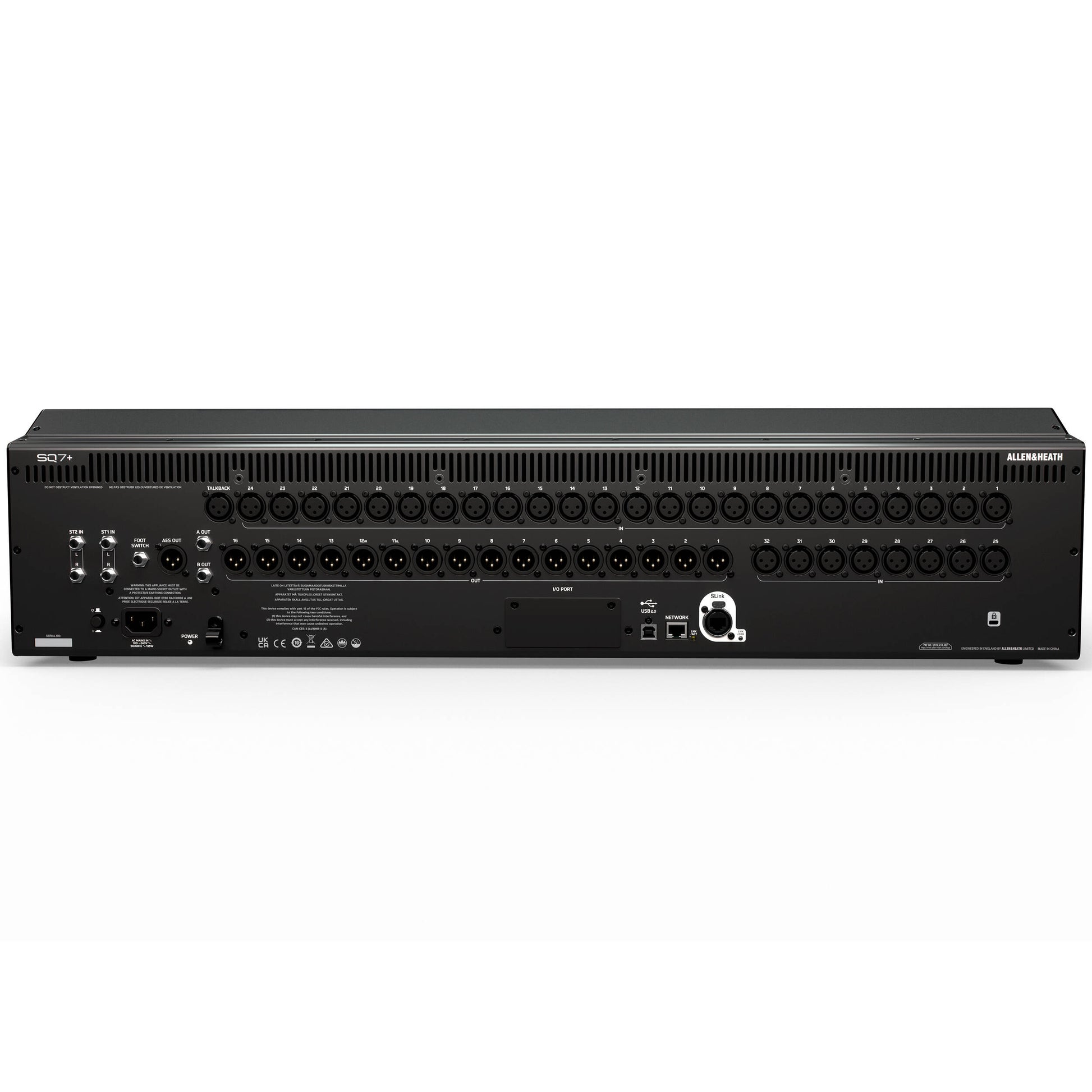 Allen & Heath SQ7+ RackUltra FX Enabled 48-channel Digital Mixer with DEEP Processing