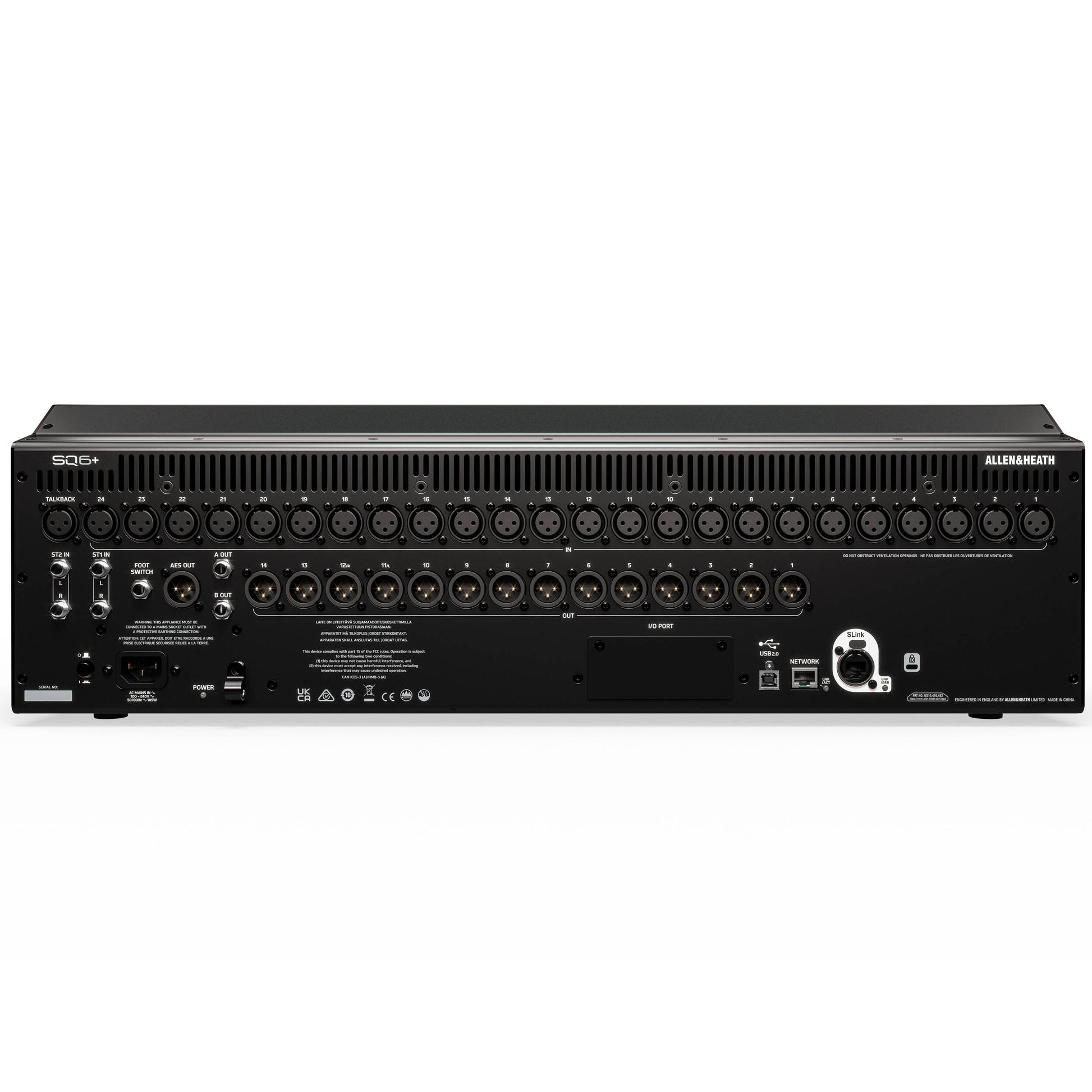 Allen & Heath SQ6+ RackUltra FX Enabled 48-channel Digital Mixer with DEEP Processing