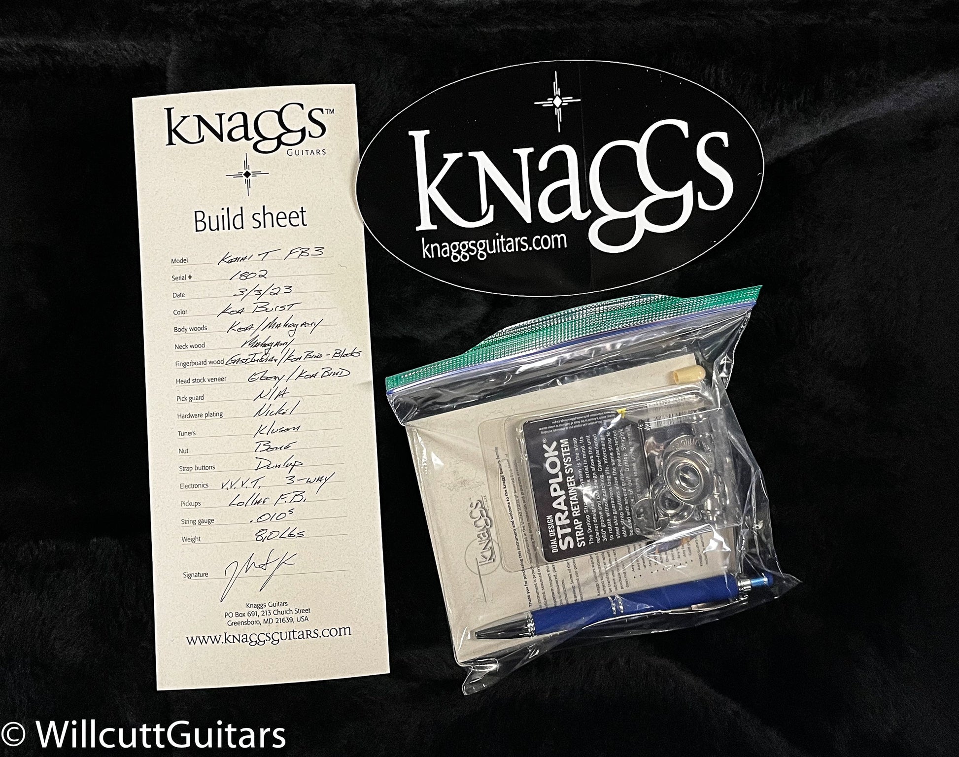 Knaggs Influence Kenai T FB3 Koa Burst (802)