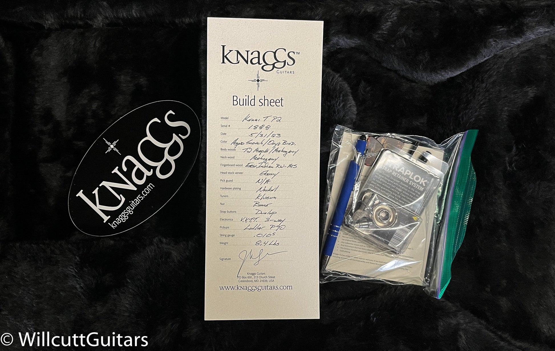 Knaggs Influence Kenai T P90 Aged Scotch w/Onyx Binding T2 Maple top (888)