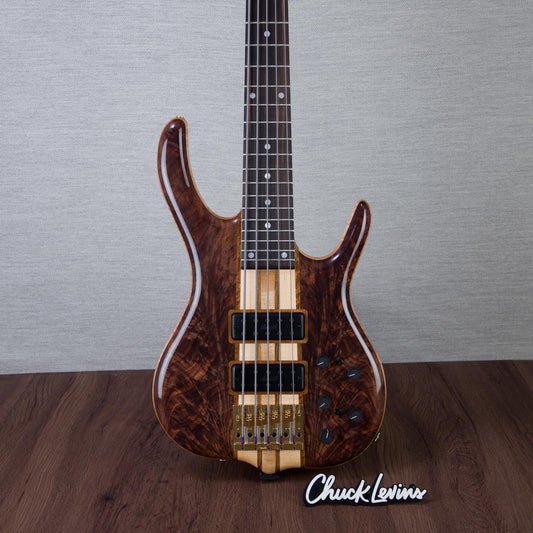 Ken Smith BSR-5TNE-5A-FW Exhibition Black Tiger Elite 5-String Electric Bass Guitar - Figured Walnut