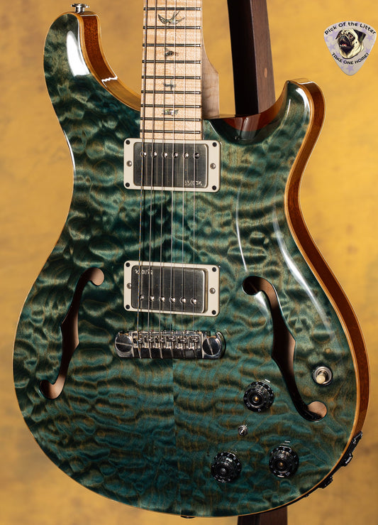 2012 PRS Wood Library Hollowbody II Piezo Trampas Green Quilt