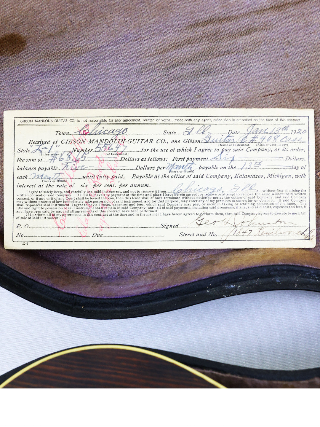 SOLD - Vintage Gibson L-1 - USA 1920