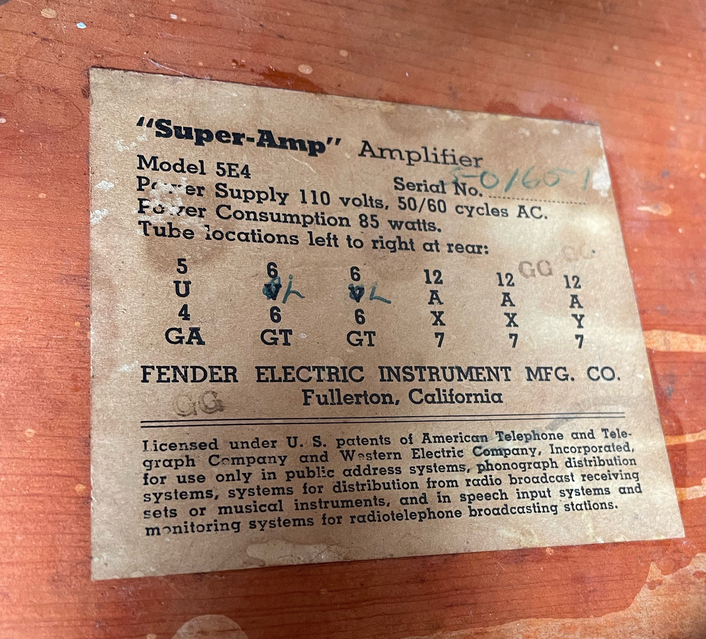 Fender Amps - 1957 5E4 Tweed Super