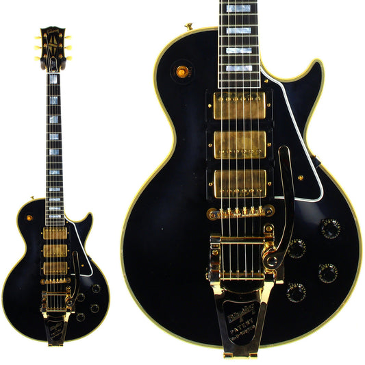 1957 Gibson MURPHY LAB Light Aged '57 Les Paul Custom 3 Pickup Ebony Black Beauty Bigsby 2024
