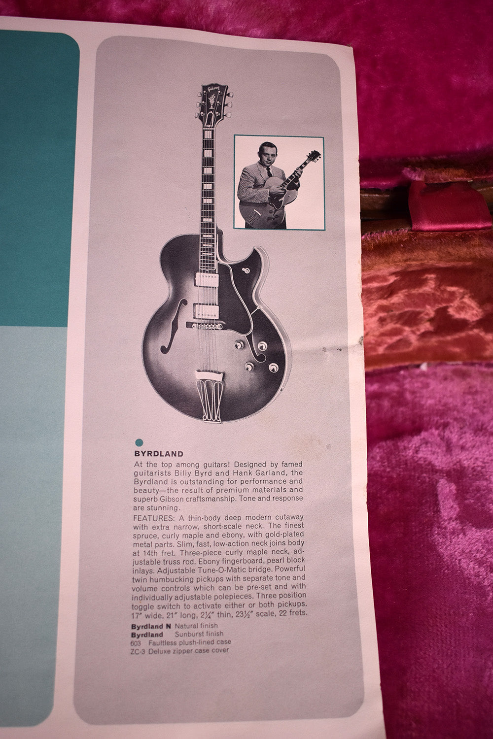 1962 Gibson Byrdland w/ Vibrola prototype tailpiece