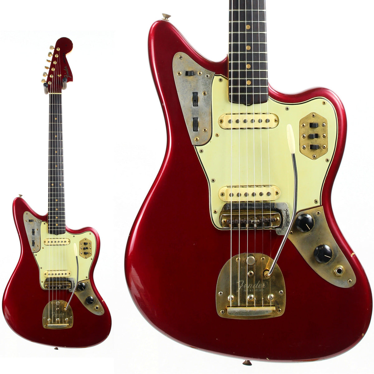 1964 Fender Jaguar Candy Apple Red | Gold Hardware  Pre-CBS, Clay Dots, One Owner!