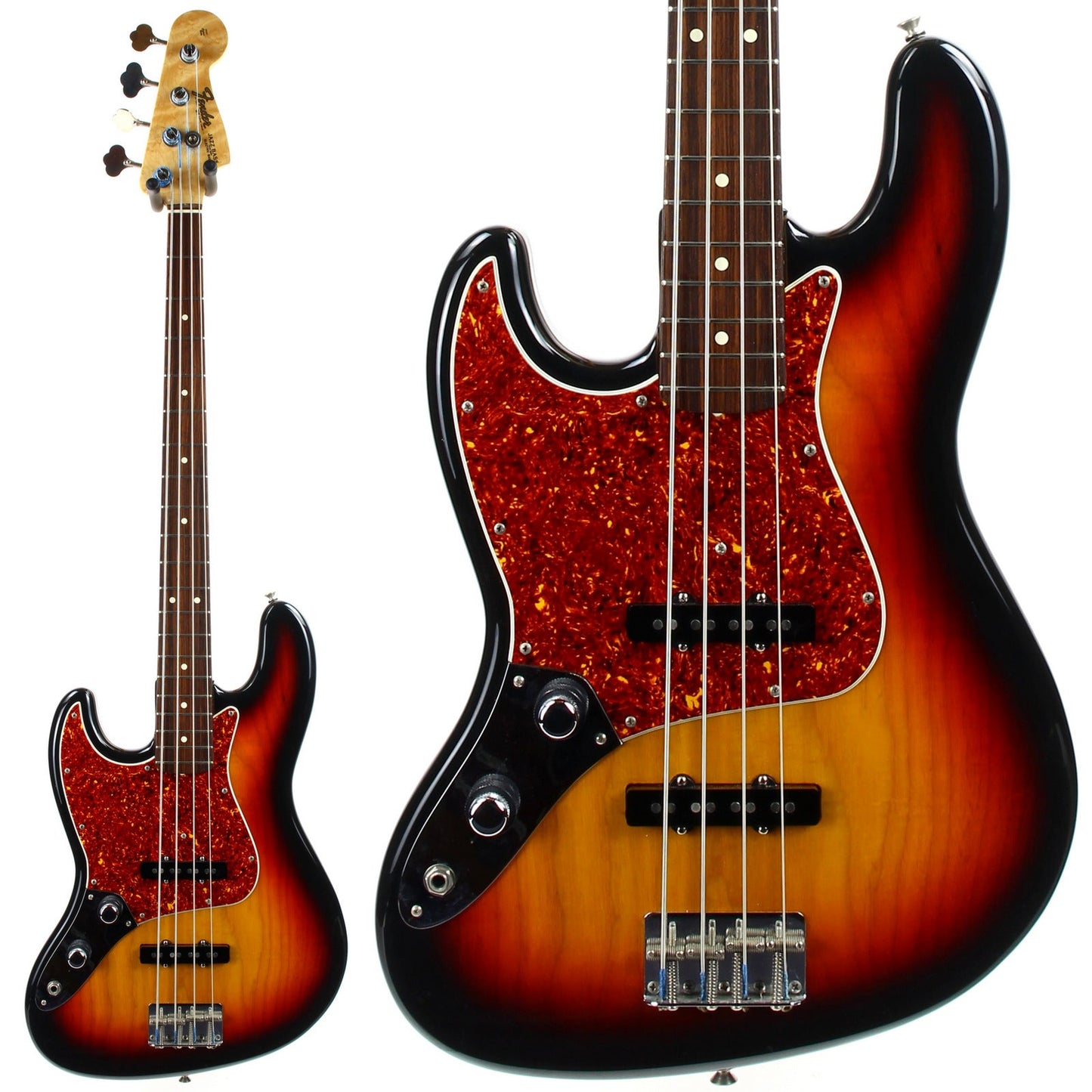 1991 Fender Custom Shop Masterbuilt '62 Jazz Bass Sunburst | Left-Handed Strung Righty FRED STUART