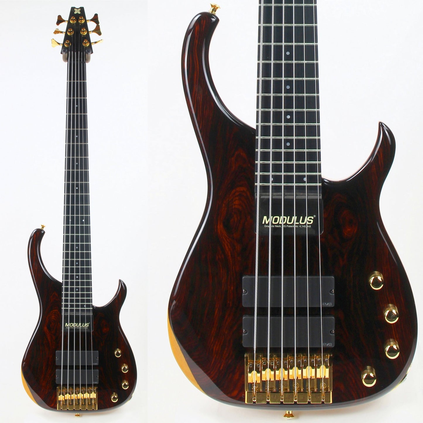 MINT! 1994 Modulus BSQ6XL-SS Quantum 6 String Sweet Spot Standard Bass Q6 | Cocobolo Top Carbon Fiber spi