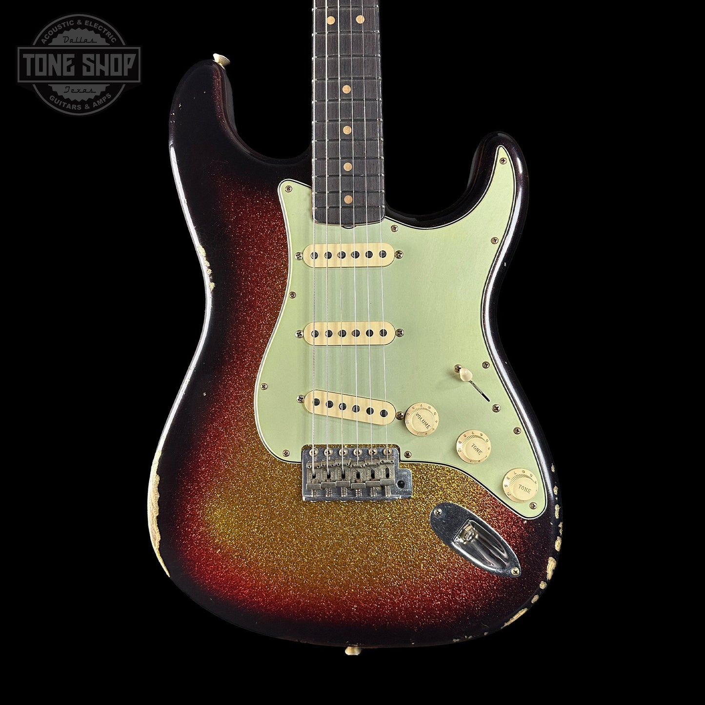 Fender Custom Shop 1963 Stratocaster Relic 3 Tone Sunburst Sparkle w/case TSLTD2OF10