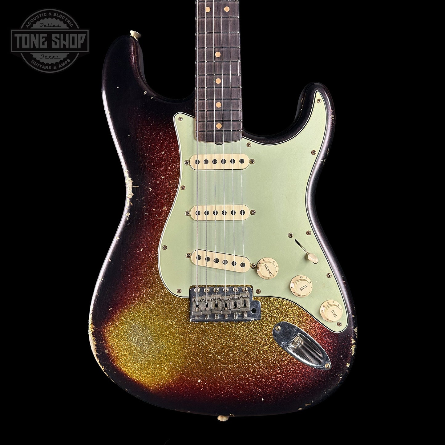 Fender Custom Shop 1963 Stratocaster Relic 3 Tone Sunburst Sparkle w/case TSLTD4OF10