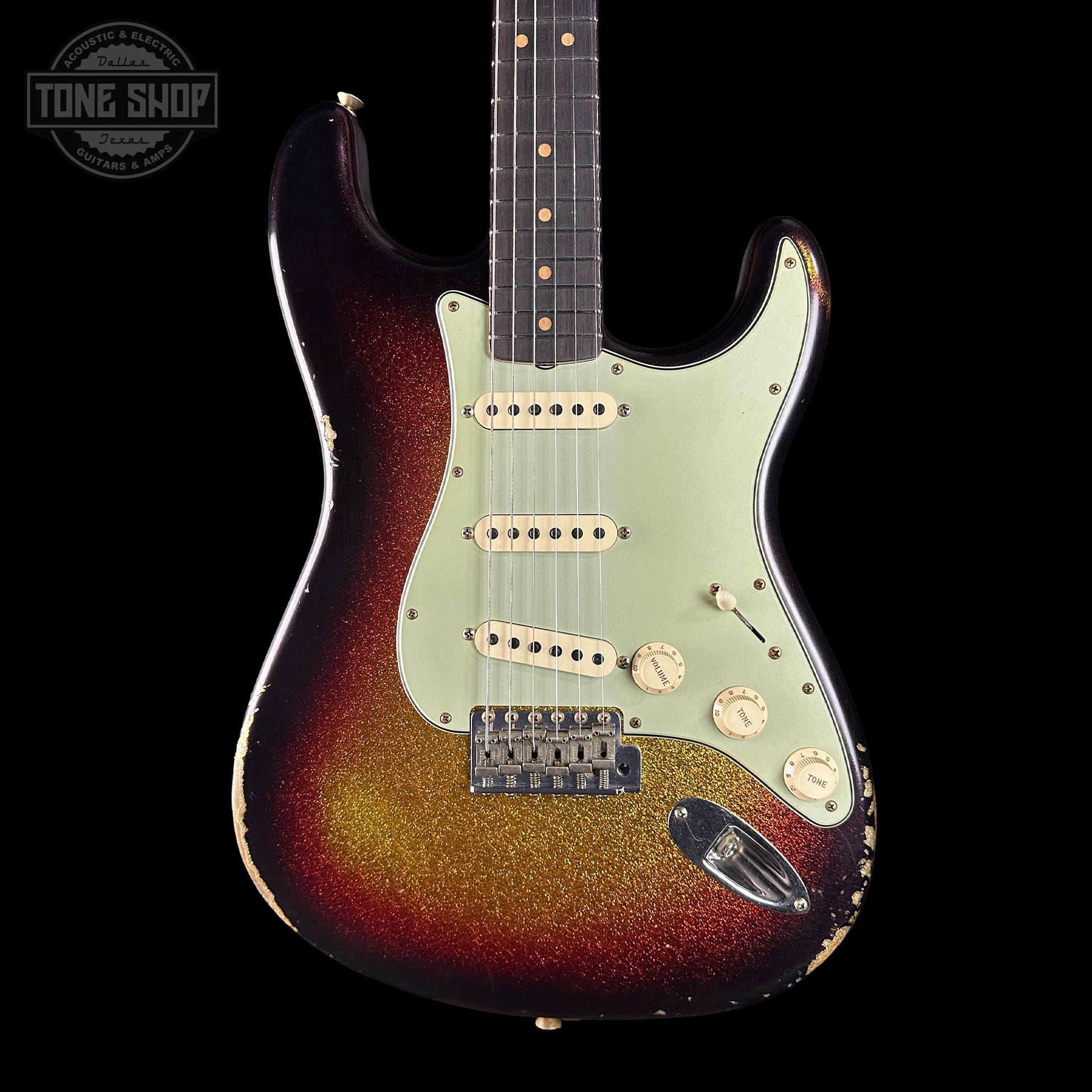 Fender Custom Shop 1963 Stratocaster Relic 3 Tone Sunburst Sparkle w/case TSLTD7OF10