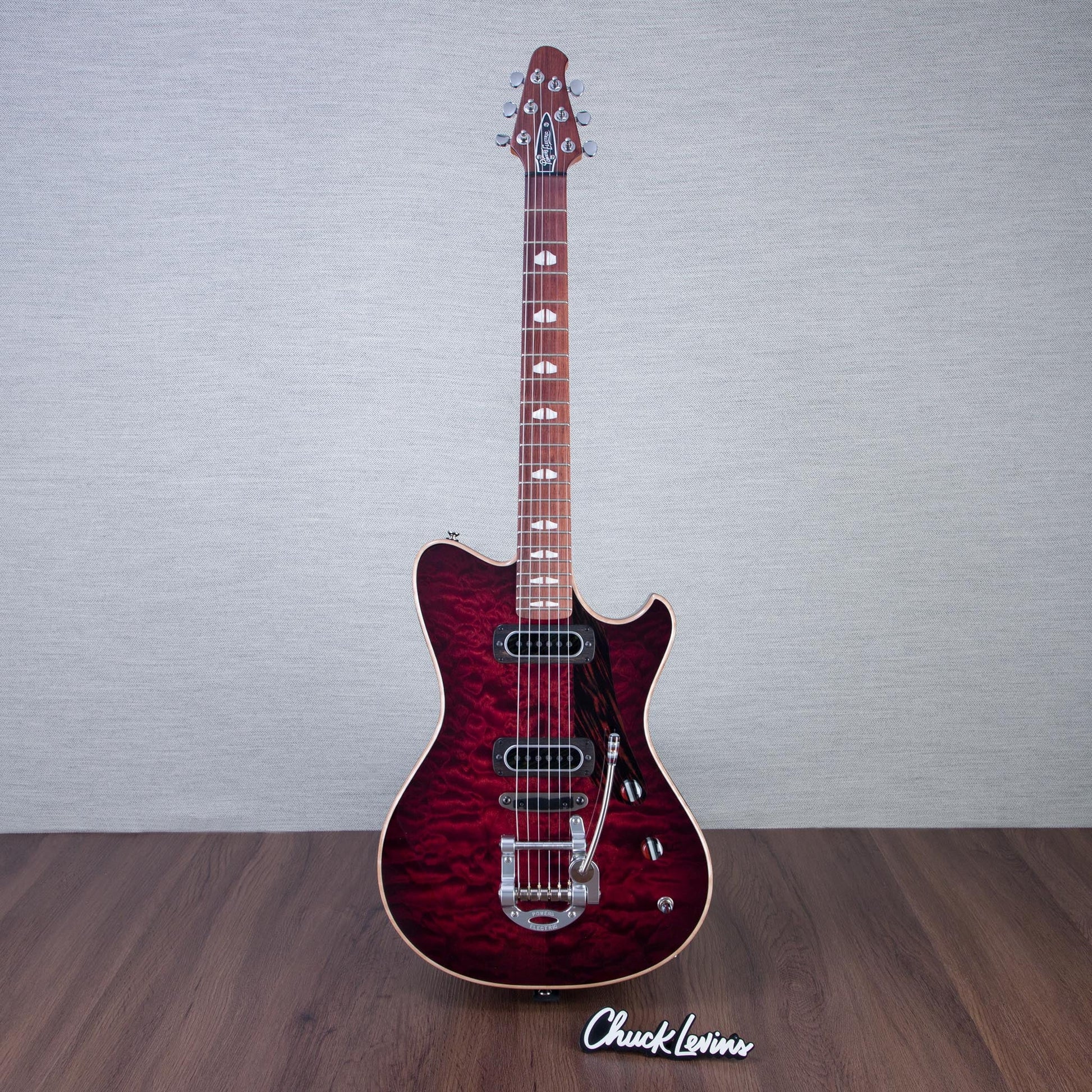 Powers Electric A-Type Select Quilt Maple Electric Guitar - Cabernet Red - #A996