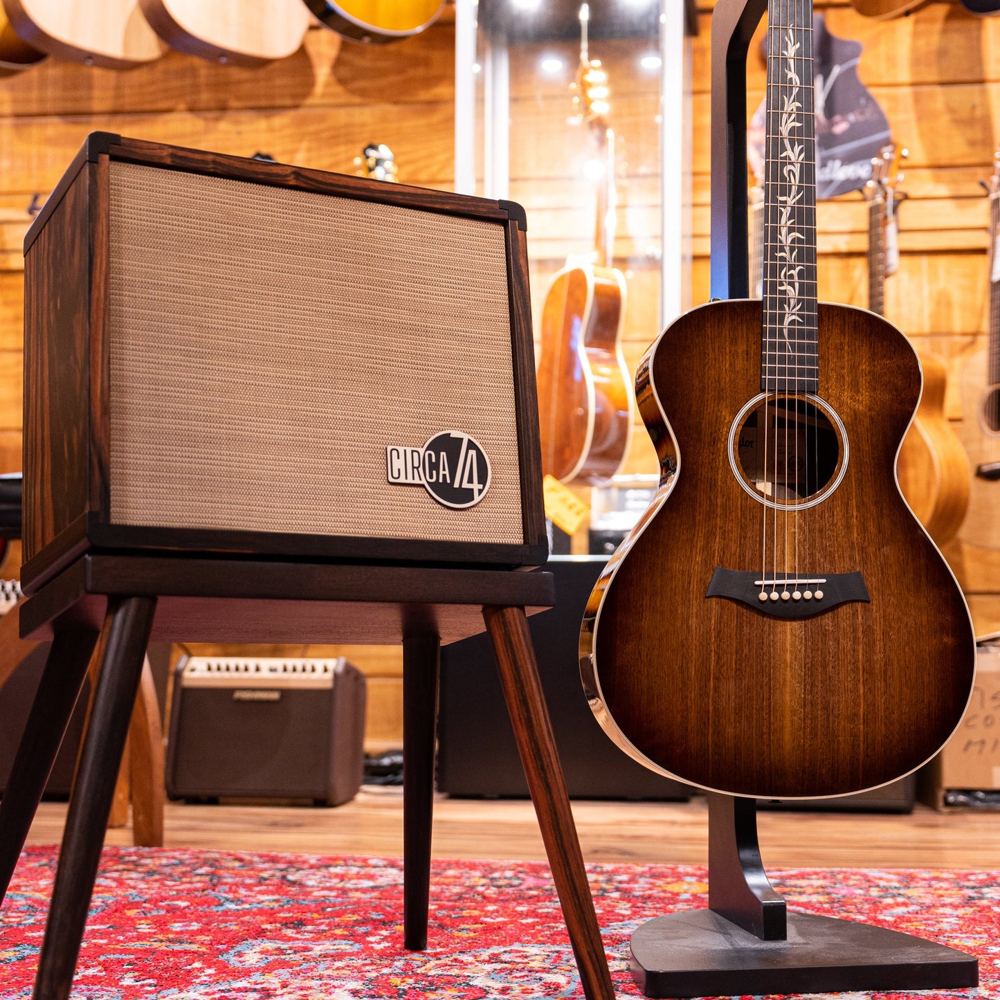 Taylor NAMM 2023 Custom #25 C22e B3025 Acoustic Electric Guitar with Circa '74 AV150-10 Combo Acoustic Guitar Amplifier