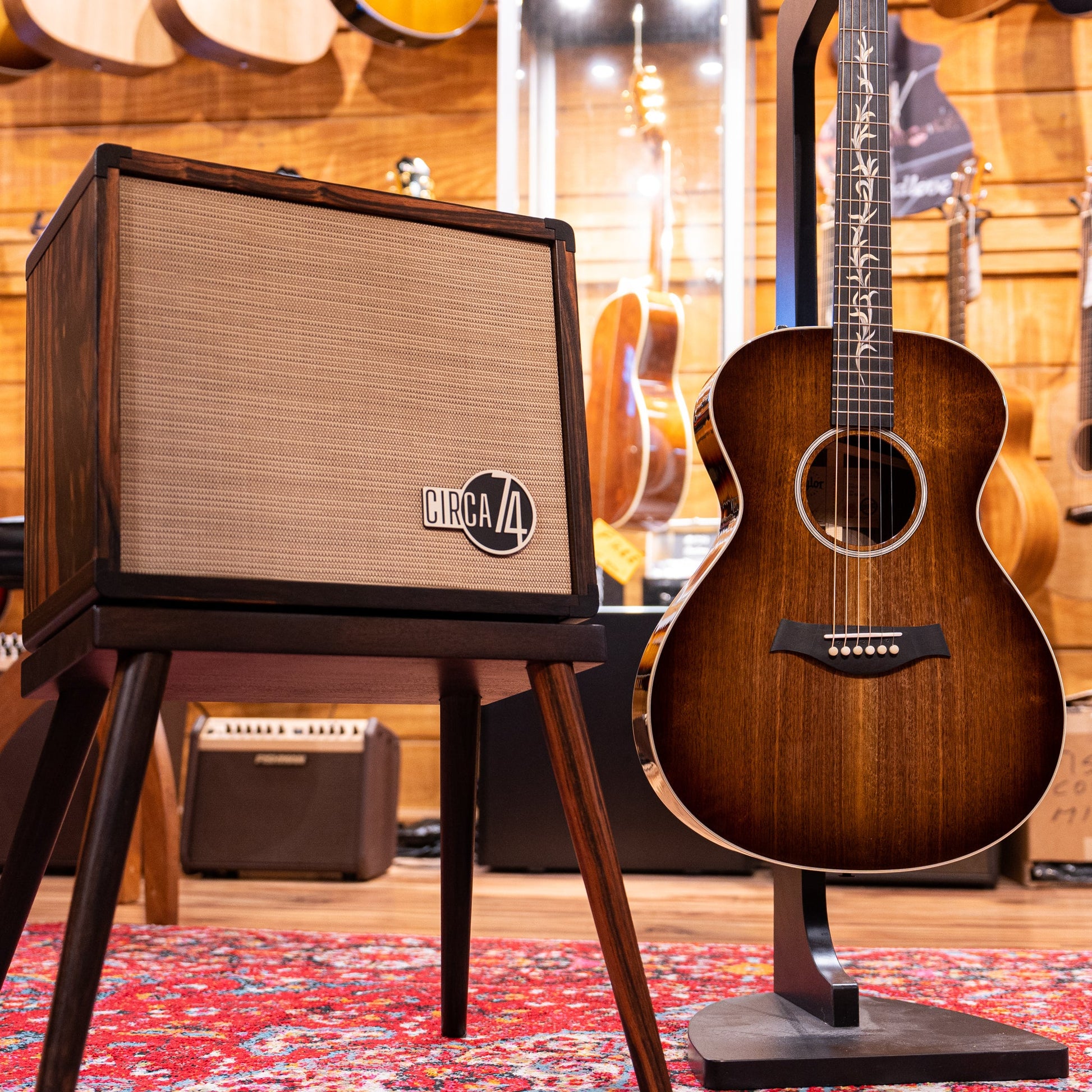 Taylor NAMM 2023 Custom #25 C22e B3025 Acoustic Electric Guitar with Circa '74 AV150-10 Combo Acoustic Guitar Amplifier