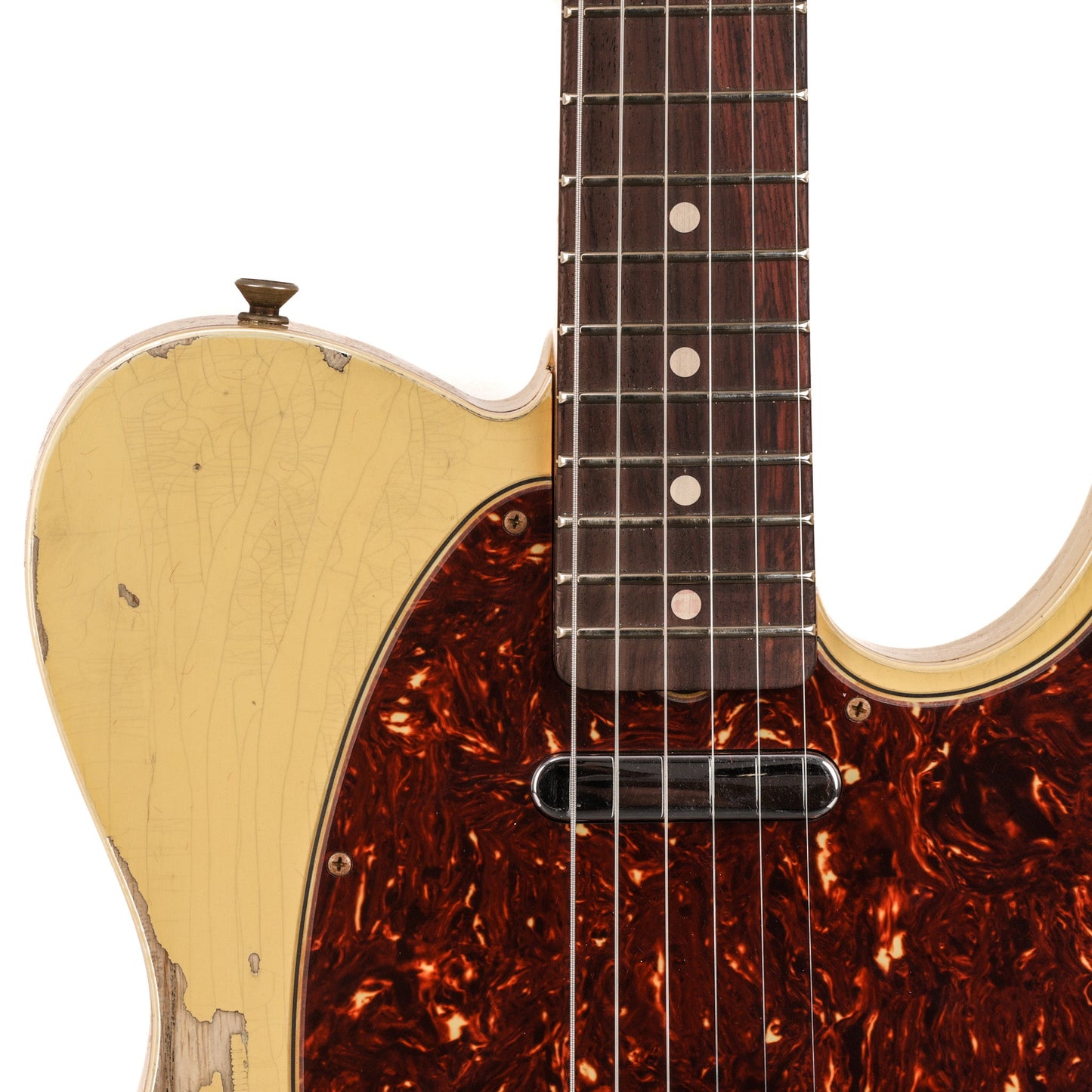 Fender Custom Shop 1962 Telecaster Custom Heavy Relic Guitar - Aged Vintage White - CHUCKSCLUSIVE - #R122567