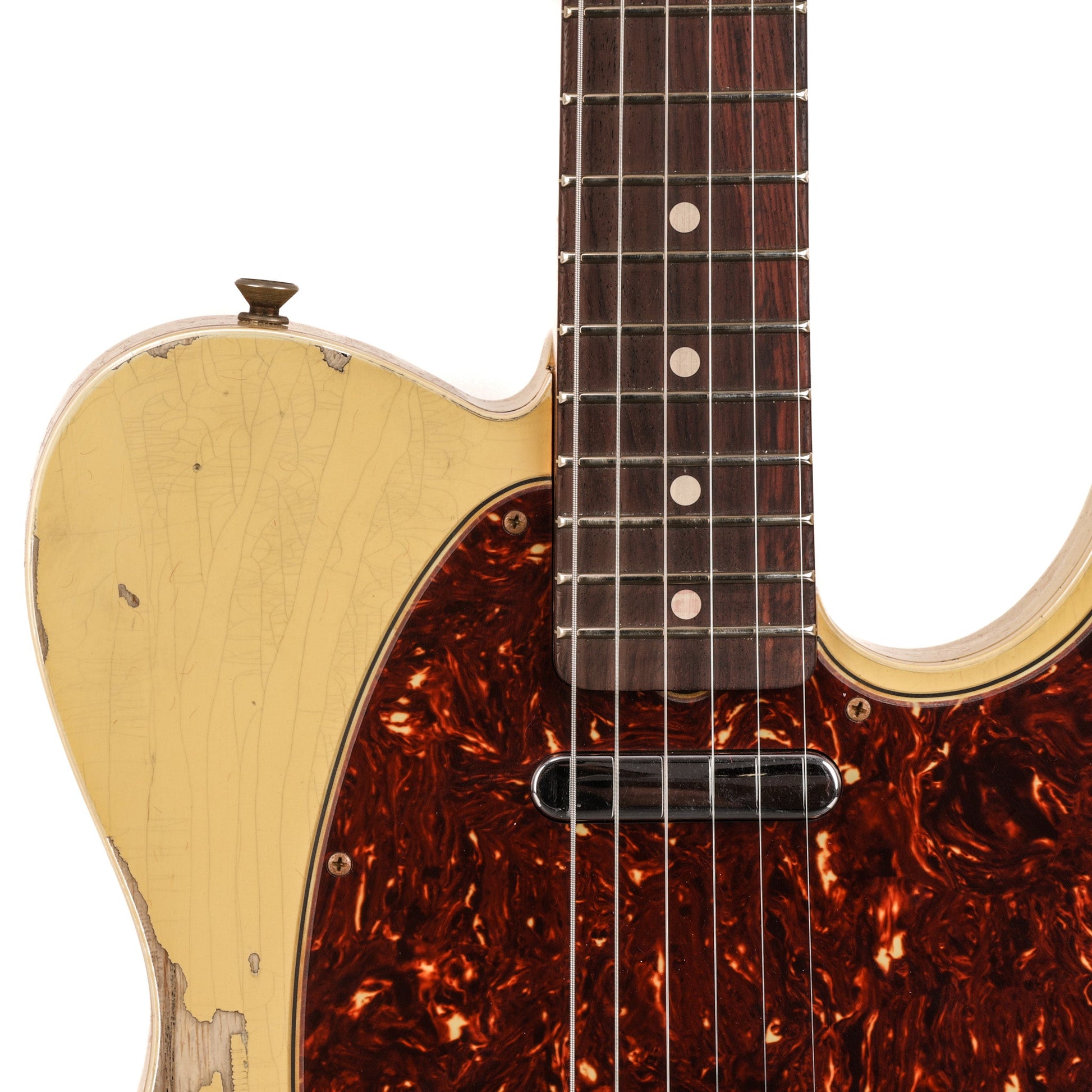 Fender Custom Shop 1962 Telecaster Custom Heavy Relic Guitar - Aged Vintage White - CHUCKSCLUSIVE - #R122567
