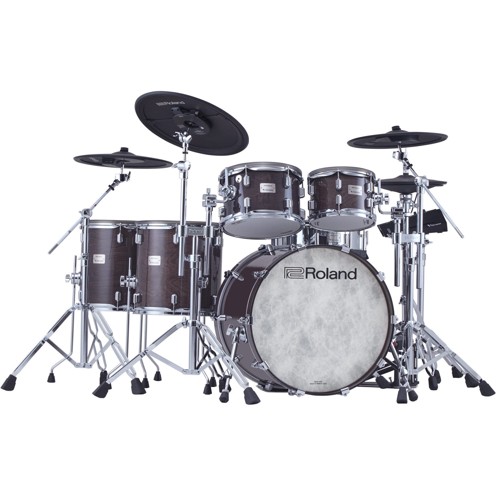 Roland V-Drums Acoustic Design VAD716 Electronic Drum Set - Gloss Ebony