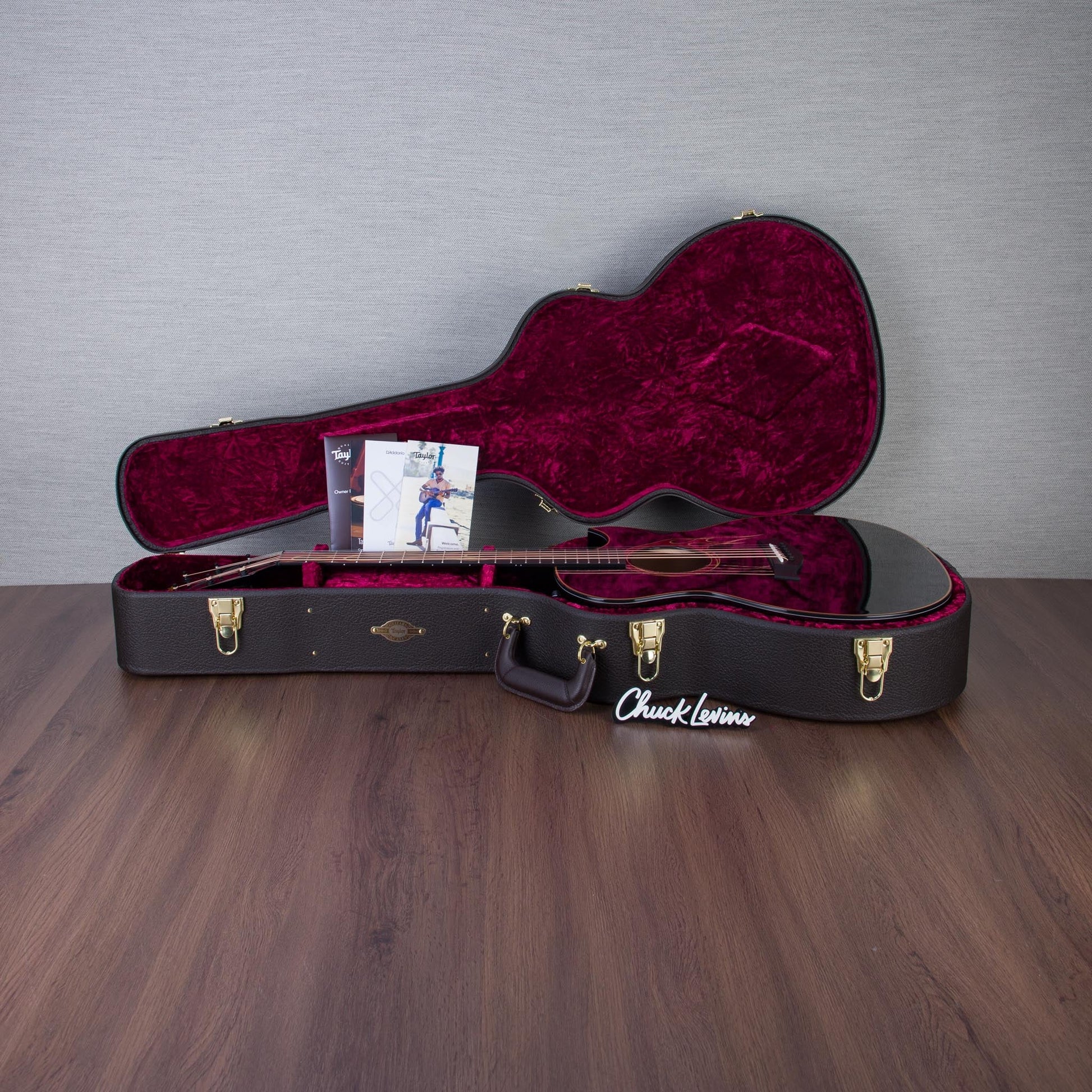 Taylor NAMM 2025 Custom #34 Hot Rod 3.0 C14ce Big Leaf Maple/Sitka Spruce Acoustic Electric Guitar - Black - #1202285098