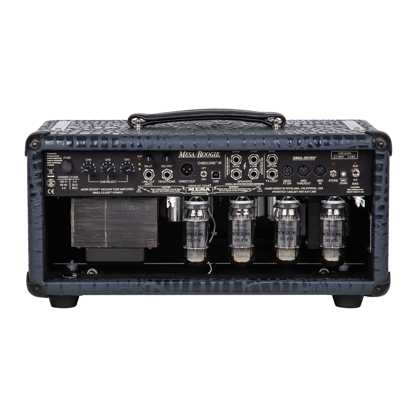 Mesa/Boogie Custom Configured Mark VII Head, Navy Crocodile
