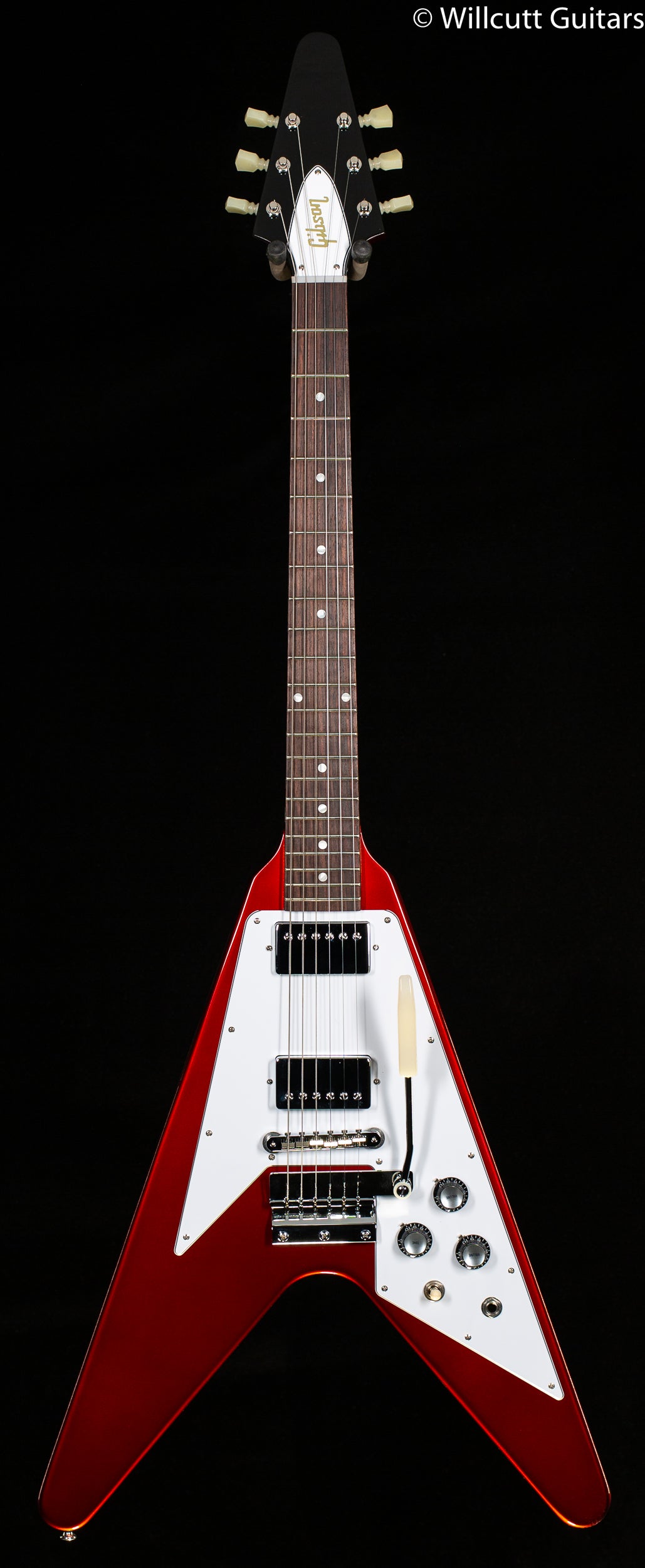 Gibson Custom Shop 1967 Mahogany Flying V Reissue w/ Maestro Vibrola Gloss Sparkling Burgundy (037)