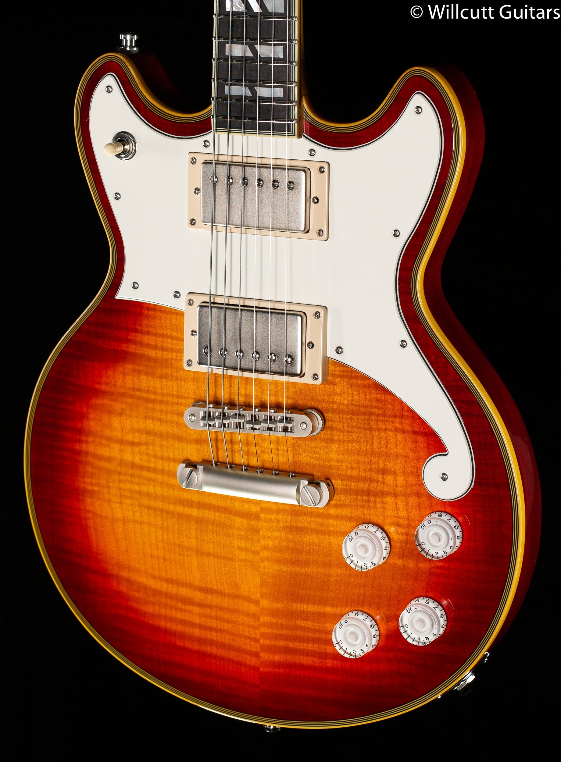 D'Angelico USA Custom Shop Brighton - Dark Cherry Burst