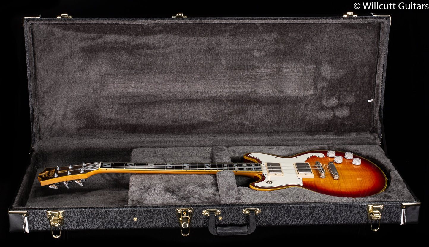 D'Angelico USA Custom Shop Brighton - Dark Cherry Burst