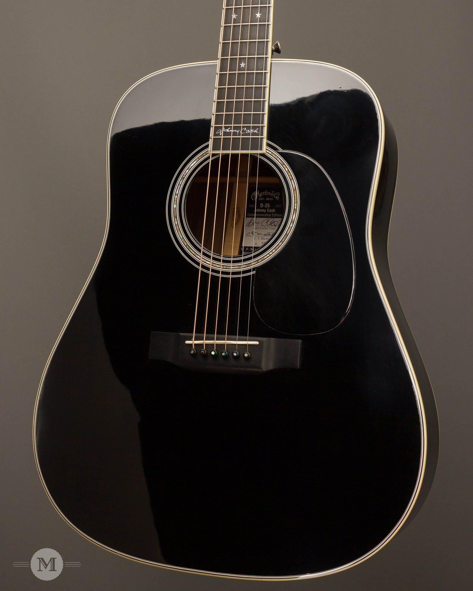 Martin Guitars - 2006 D-35 Johnny Cash Commemorative Edition - Black - Used