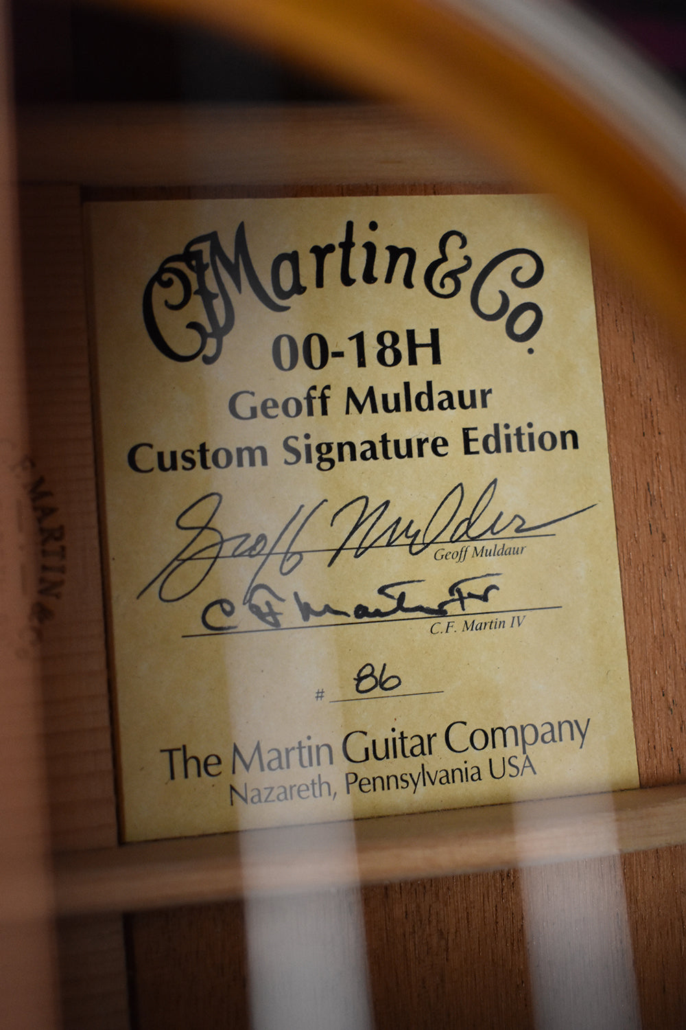 2007 Martin 00-18H Geoff Mulduar Signature #86