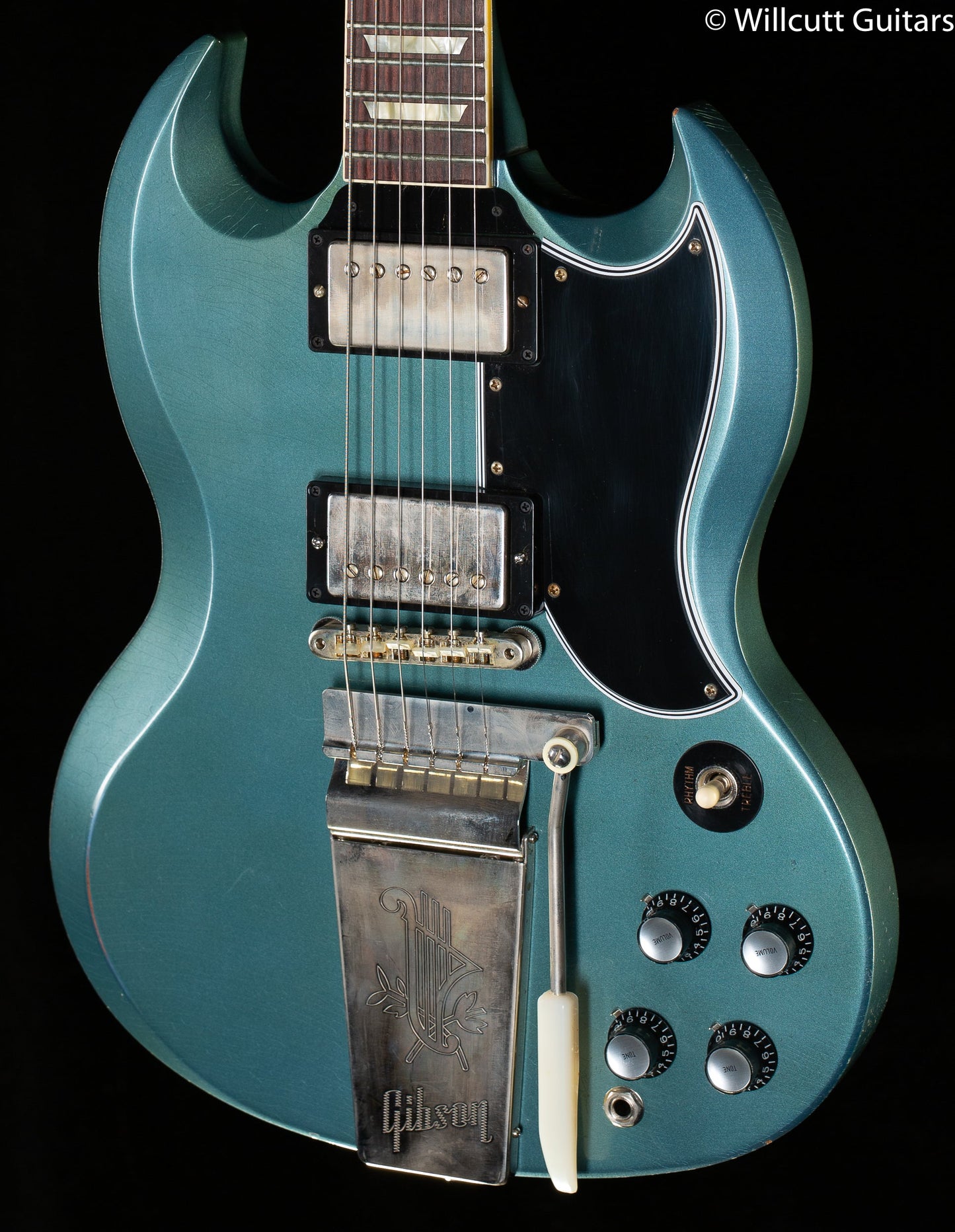 Gibson Custom Shop 1964 SG Standard Reissue w/ Maestro Vibrola Antique Pelham Blue - Light Aged NH