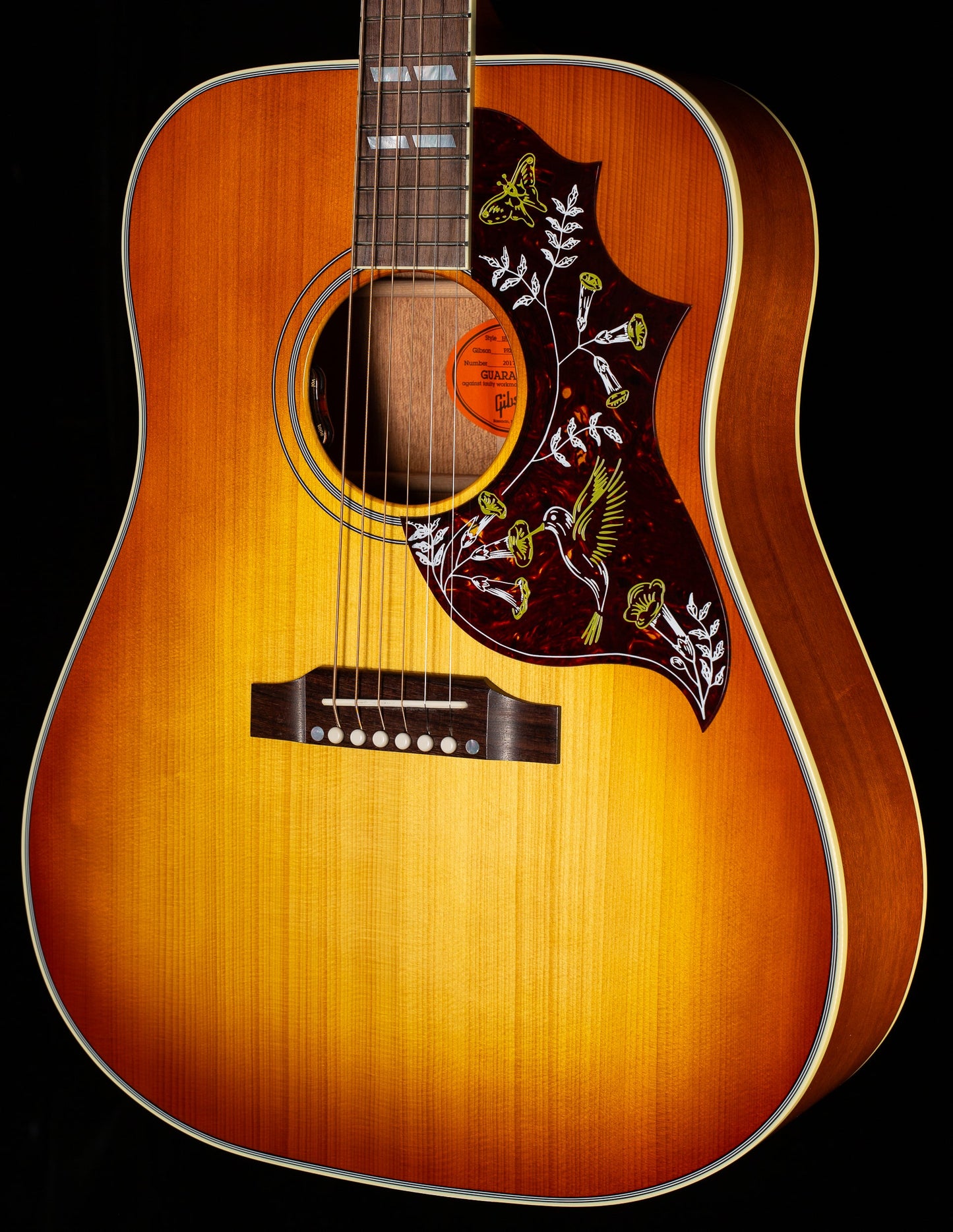Gibson Custom Shop Willcutt Exclusive Hummingbird Original Heritage Cherry Sunburst Red Spruce Top (038)