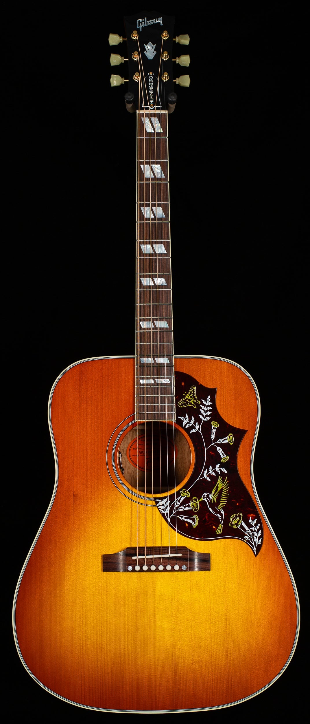 Gibson Custom Shop Willcutt Exclusive Hummingbird Original Heritage Cherry Sunburst Red Spruce Top (034)