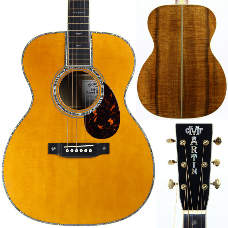 2008 Martin Limited Edition OM-42 Flamed Myrtle - 1 of 24, Engraved Tuners, Aged Toner