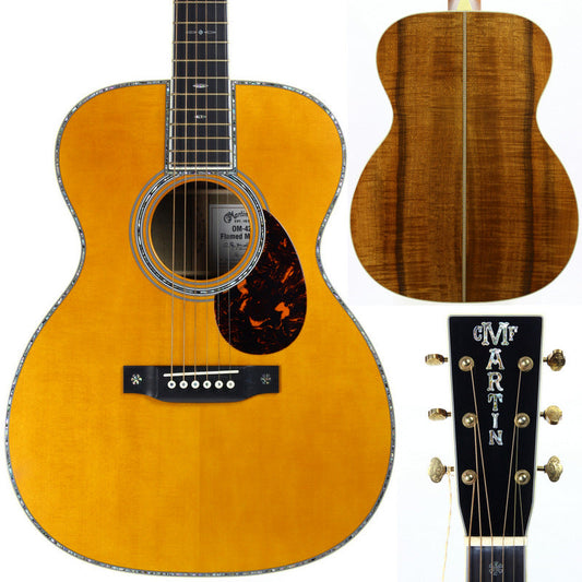 2008 Martin Limited Edition OM-42 Flamed Myrtle - 1 of 24, Engraved Tuners, Aged Toner