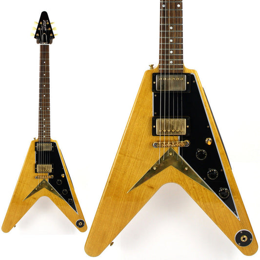 2022 Gibson Custom Shop Historic 1958 Korina '58 Flying V Reissue - Natural, Black Pickguard, SUPER LIGHT!