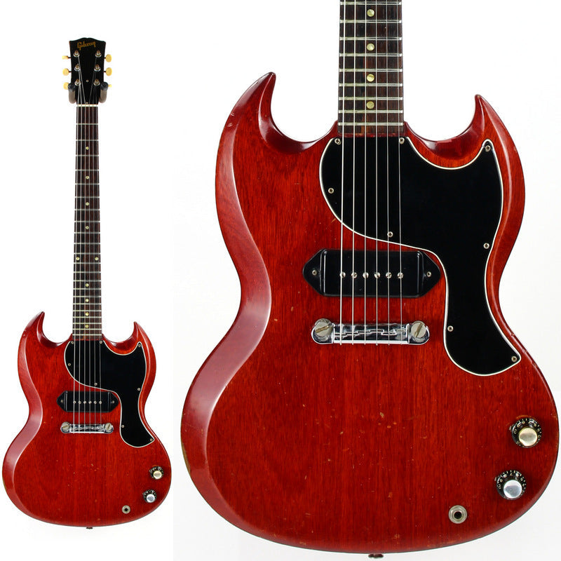 Early 1965 Gibson SG Jr. Junior WIDE NUT Cherry Red | No breaks, No refins Les Paul 1964 spec
