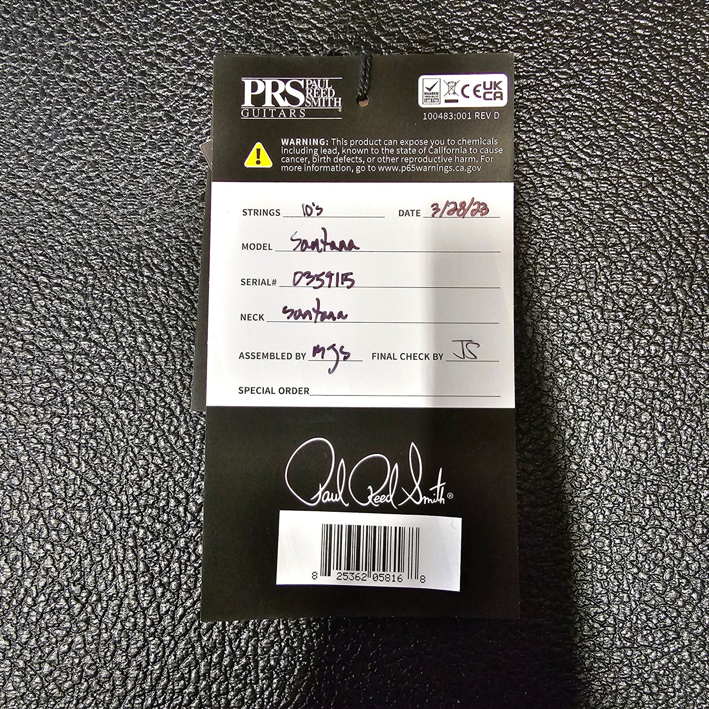 Paul Reed Smith Santana Retro - Tobacco Wrap Burst