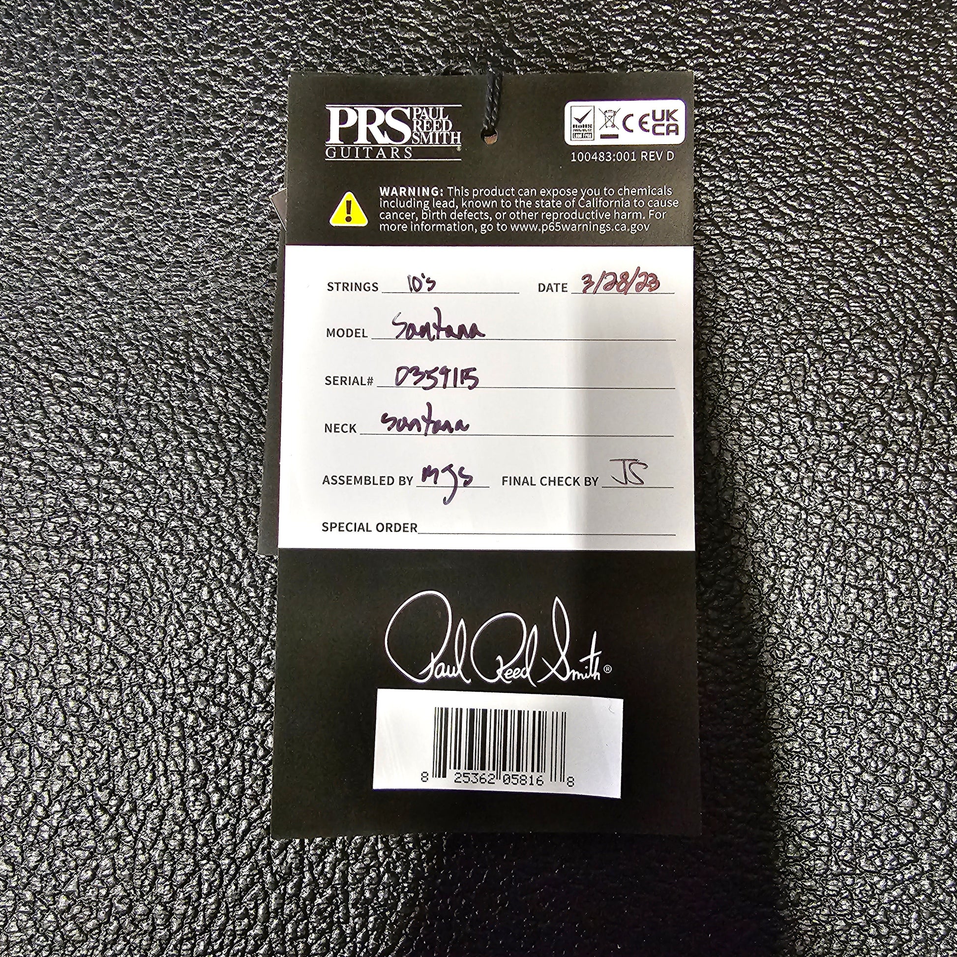 Paul Reed Smith Santana Retro - Tobacco Wrap Burst