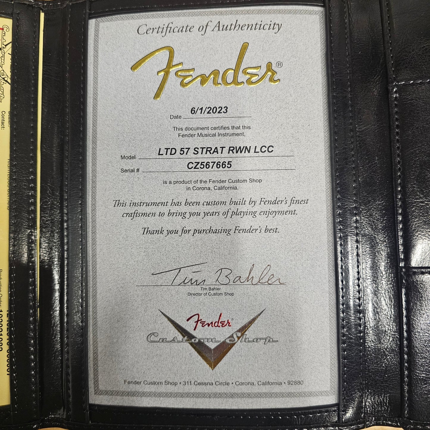 Fender Custom Shop Limited 1957 Stratocaster Closet Classic - Aged Black