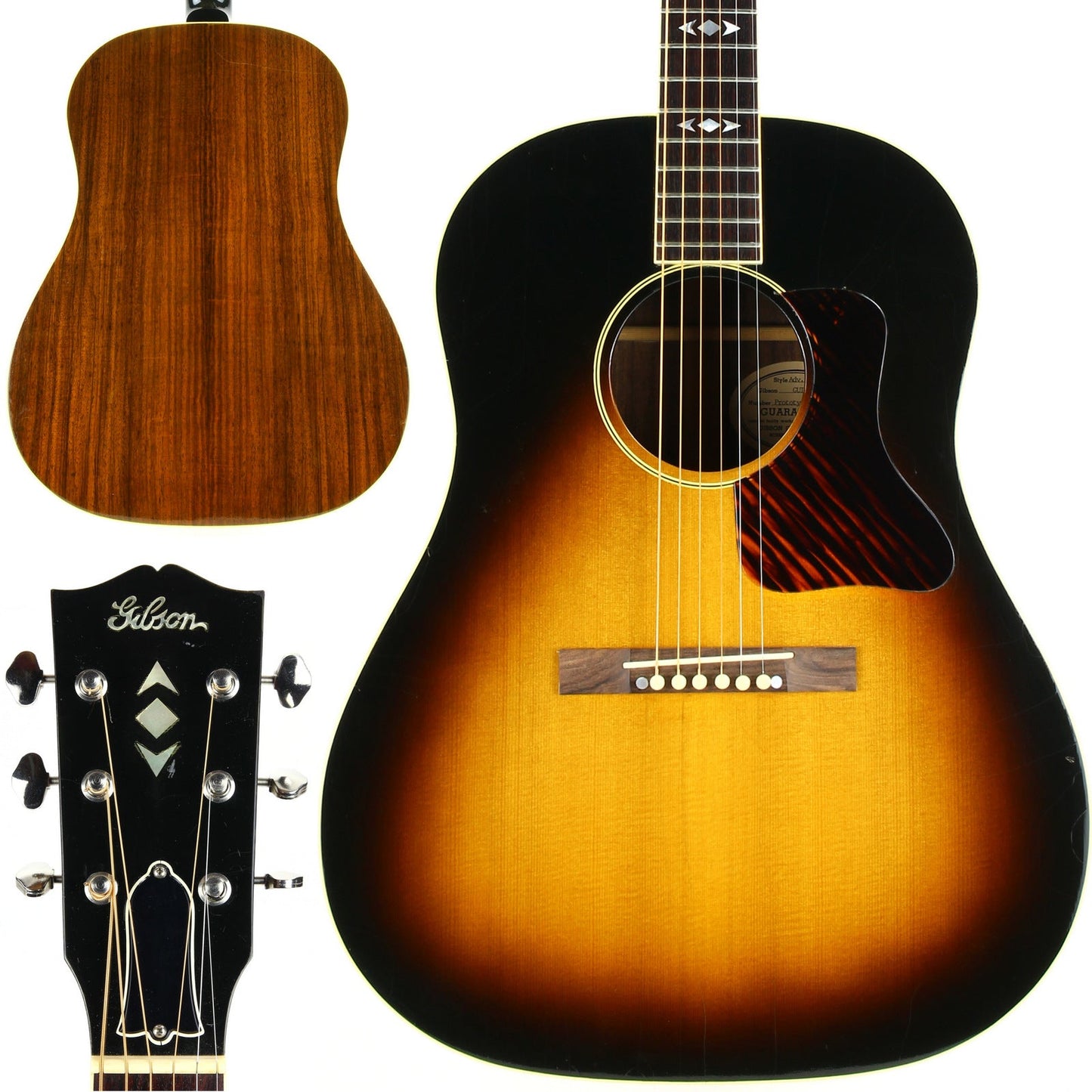 PROTOTYPE BY REN FERGUSON! 1990 Gibson Advanced Jumbo AJ Acoustic Dreadnought Guitar, Master Built - Sunburst, Rosewood