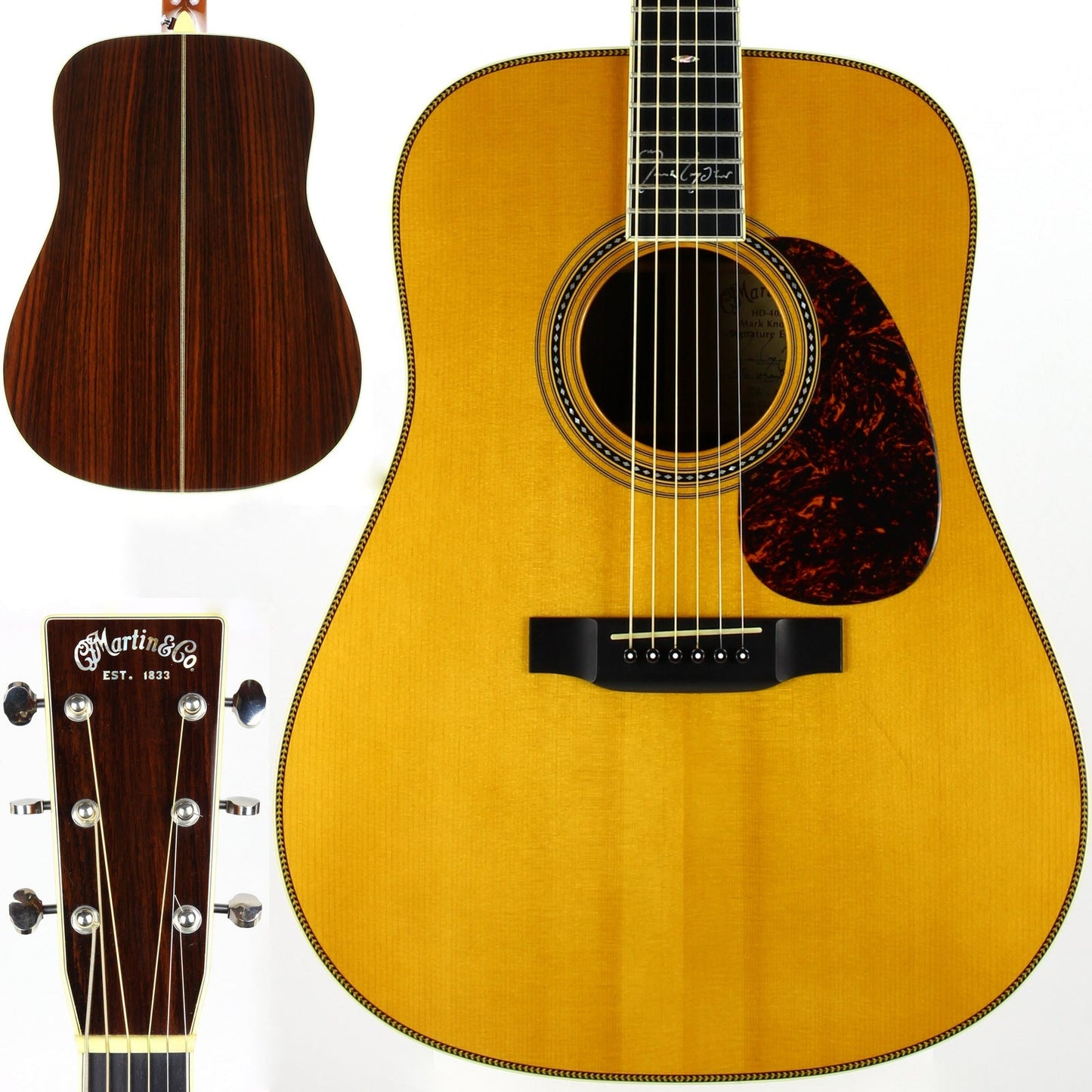 2002 Martin HD-40MK Mark Knopfler SIGNED Acoustic Dreadnought Guitar - Italian Alpine Spruce/Rosewood - Limited Edition