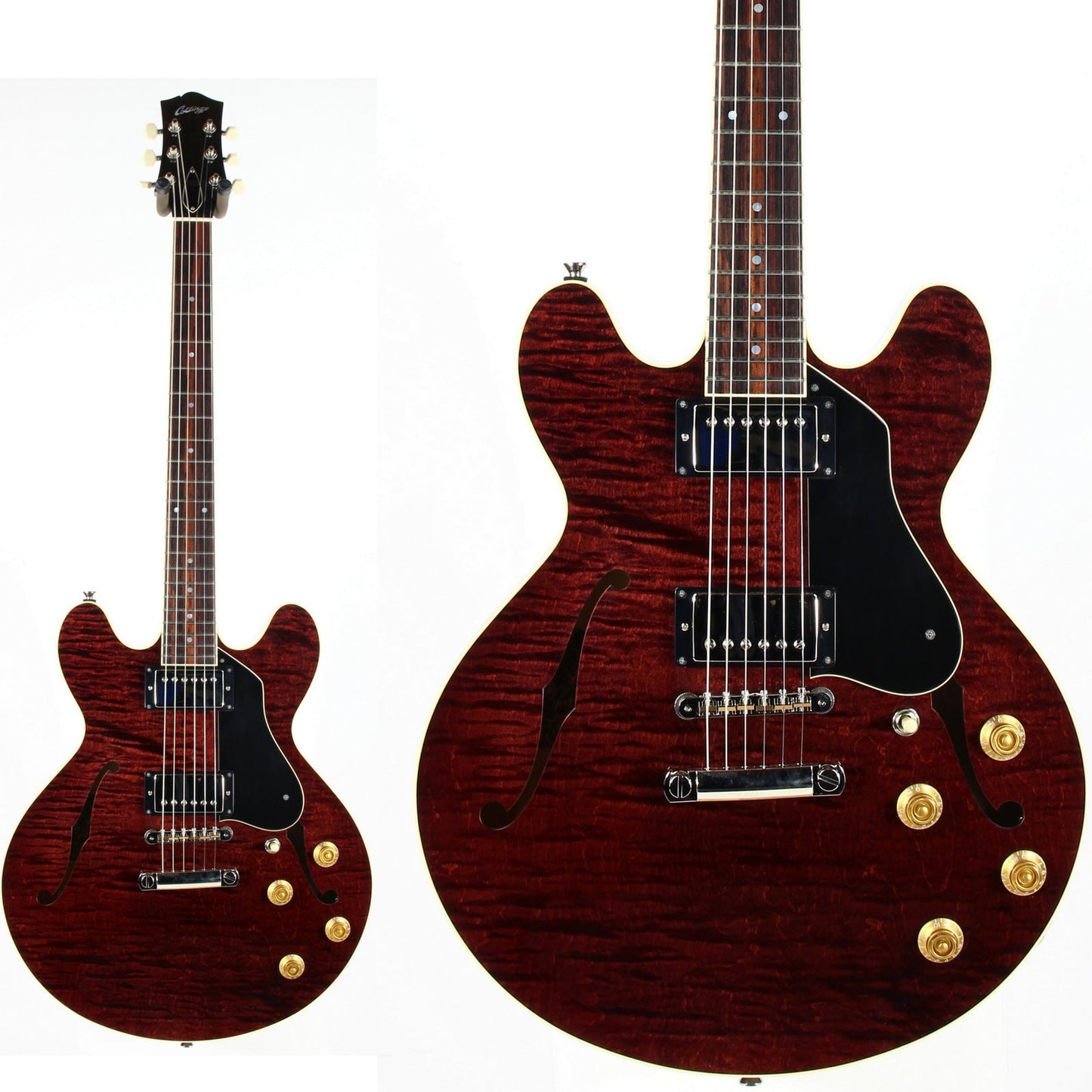 2023 Collings i35 LC Premium OXBLOOD Electric Guitar | Throbak Humbuckers, Semi-Hollow Body,  Finish